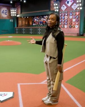 Jennie Finch Instagram - 2008 Olympic Gold Medalists Jennie Finch and Natasha Watley stopped by MLB Network Wednesday to celebrate National Girls and Women in Sports Day! 👏

#NGWSD
