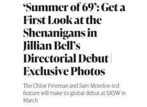 Jillian Bell Instagram - First look at Summer of 69! Thanks @thewrap ♋️💕💕

📸: @brettroedel 💕