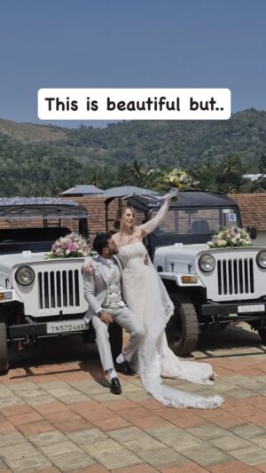 Joeann John Instagram - John went all out for our wedding—modifying two iconic white Jeeps for our grand entrance. But little did we know… he had ulterior motives!

These weren’t just wedding cars; they were his ultimate off-roading machines, ready for an adventure right after marriage! And where did he take us? Deep into his beautiful farm @gods_own_palar, through lush plantations, muddy trails, and wild terrains.

From wedding vibes to off-road thrills, this was SO US—a perfect mix of love, adventure, and a little bit of John’s mischief! Who else would turn a wedding ride into a post-wedding off-road escapade?

#ElisaAndJohn #JeepWedding #KeralaDiaries #OffRoadAdventure #GodsOwnCountry #WeddingWithATwist #JeepLovers #IdukkiTrails #FarmLife #KeralaJeeps #AdventureCouple #TravelWithLove #JeepCulture #OffRoadKerala #indianweddings