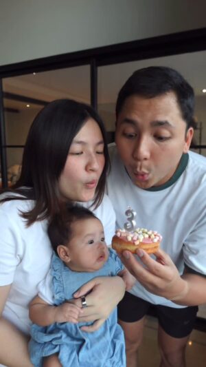 Joyce Ching Instagram - It’s been three months with Olivia! Happy three months baby girl! 🥹💕 We love you! 🫶🏼