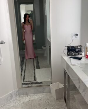 Julia Macchio Instagram - Cobra Kai Finale Premiere! 🩷✨
What a blessing and a joy this entire ride has been. 
I am so inspired by everyone involved in this big, beautiful karate family. 
The last 5 episodes are out on Netflix now. 
I hope you enjoy and feel all of the love that went into making them! 🫶🥹

Dress: @shanishemerswimwear 
Hair: @neilweisberg @mechesalonla 
Makeup: me