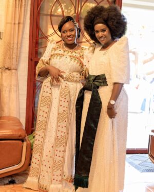 Juliana Kanyomozi Instagram - Congratulations to the lovely couple Julian and Brian ♥️💍. Blessings to you . @juleahmules 

👗 @kushonadesigns 
📸 @zakiephotography