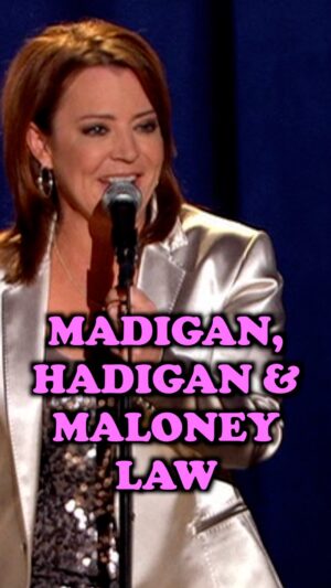 Kathleen Madigan Instagram - Happy St. Patrick's Day ☘️

"Madigan, Hadigan & Maloney Law".... from my Special Gone Madigan 🎤

#kathleenmadigan #gonemadigan #greatestbits #joke #stpatricksday #standup #standupcomedy #comedian #irish