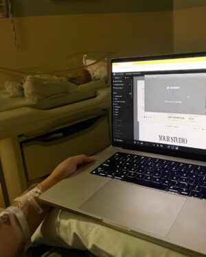 Katrina Scott Instagram - Carmen turned 2 months old today… and I’m pretty sure her first words will be KSL 🥹 The second and last slide are the first pics I took with her in my belly at 6 weeks 🤍 

I still can’t believe this wild ride. If you had told me we’d be building a fitness studio and launching an app while chasing after our two daughters— all while pregnant and bringing home a newborn— I would have thought I was dreaming. ☁️ From our positive pregnancy test to anxiously waiting for her heartbeat, her first kicks at the studio and creating the app, she’s been a guiding light for our family. 

Sometimes life’s biggest surprises end up being the biggest blessings. I am just so thankful for family, our daughters, to be teaching in the studio, Brian, and all of you 🙏🏼 

Happy 2 months baby Carmen ♾️