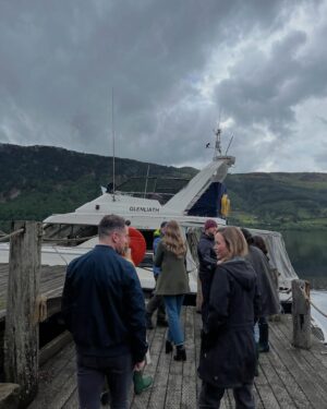 Kelley Jakle Instagram - As this season of @thetraitors.us concludes, so does my reminiscing of this most magical trip to Scotland with my lassies. A forever thank you to @peacock for letting us romp around castles and grounds, explore (and plunge into) Loch Ness, and live out our best and most treacherous (@chrissiefit 👀) dreams. 🖤#peacockpartner