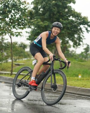 Kelly Tandiono Instagram - The sports that I fell in love since 2014 TRIATHLON ♥️
So happy to do my first tri race in 2025 and won Podium 2 on Master A series @trisportseries 💪
.
Thank you for the awesome pics @chita_zen @foto.dimanaaja @spottlejkt 
.
Always my favorite running shoes @pumaindonesia @pumarunning the latest Elite Deviate Nitro 3 
.
#Triathon #SwimBikeRun #TriLife #Triathlete #KellyTandiono