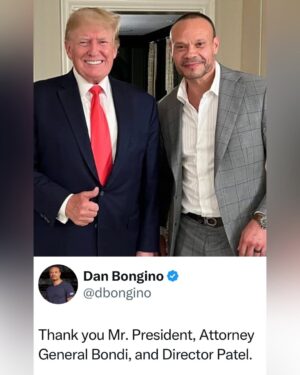 Kimberly Guilfoyle Instagram - Amazing news! 🙌 Congratulations @dbongino!  The FBI is in great hands with you and Kash Patel leading the charge. 🇺🇸