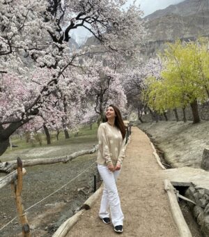 Komal Aziz Khan Instagram - Cherry blossom 🌸 in Hunza with no filter. One of the most beautiful places I have ever seen in my life.