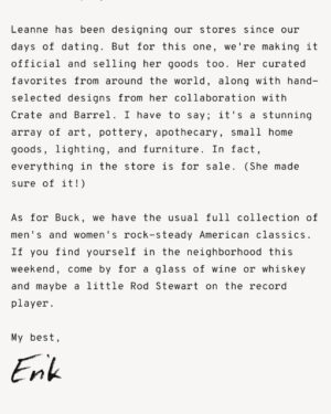 Leanne Ford Instagram - A note from my husband. ;)

BUCK MASON LEANNE FORD

(a “concept” store, ie: EVERYTHING in here is available for purchase…)

Now open in my hometown. 

See ya tomorrow Sewickley, PA. Sunday 12-6. 

426 Beaver Street Sewickley, PA 15143

#BUCKMASONLEANNEFORD shot by @reidrolls.interiors yesterday.