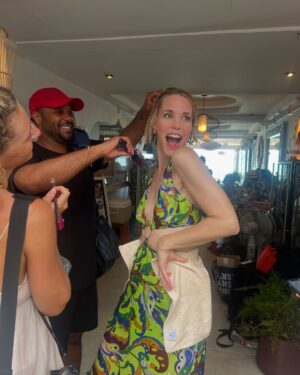 Leslie Bibb Instagram - half way through...
another round of 
@thewhitelotus #bts...
enjoy episode four and a look
at our time in the land of a thousand smiles...
🪷 @streamonmax @hbo