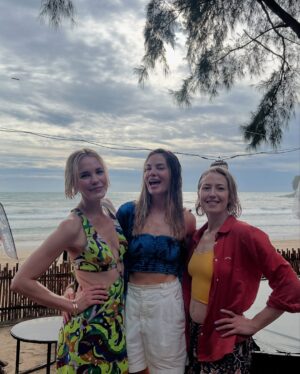 Leslie Bibb Instagram - half way through...
another round of 
@thewhitelotus #bts...
enjoy episode four and a look
at our time in the land of a thousand smiles...
🪷 @streamonmax @hbo