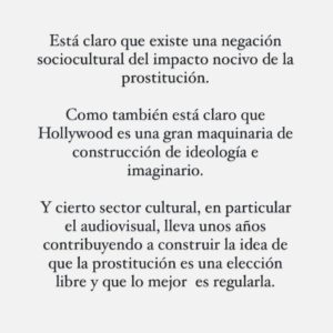 Leticia Dolera Instagram - NOS VEMOS MAÑANA EN LA MANIFESTACIÓN.
Por un 8M abolicionista.