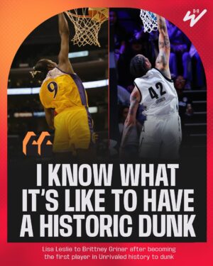 Lisa Leslie Instagram - This exchange between Lisa Leslie and BG >>

Lisa Leslie was the first player in WNBA history to dunk🔥