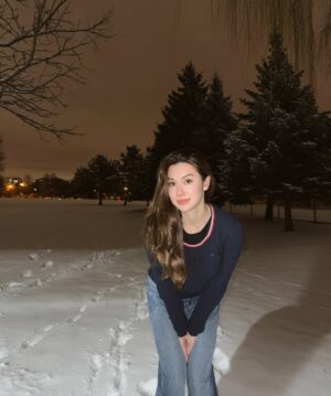 Lorena Lalina Schuett Instagram - Midnight stroll under a blanket of snow 🥹🌨️