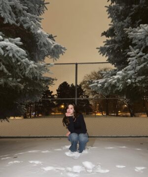 Lorena Lalina Schuett Instagram - Midnight stroll under a blanket of snow 🥹🌨️