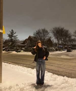 Lorena Lalina Schuett Instagram - Midnight stroll under a blanket of snow 🥹🌨️