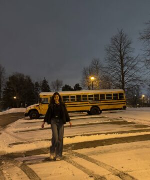 Lorena Lalina Schuett Instagram - Midnight stroll under a blanket of snow 🥹🌨️