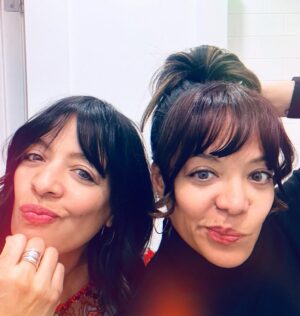 Luna Lauren Velez Instagram - Bang bang…when things are crazy, lean on your buddies! Happy Valentine’s Day 💖💖💖#twinning #twins #hermanas #bangs #goodvibes ✨