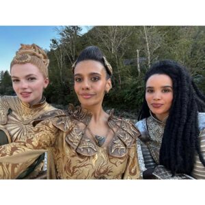 Madeleine Madden Instagram - Had to do a special post for the magnificent Amyrlin’s Armor and the incredible vision of @davinajl and @sharon_gilham_costume_design 

Egwene is a character who takes pride in her identity and her roots, and this costume honors that beautifully. From the intricate symbols of the Flame of Tar Valon to the reimagined Two Rivers braid, every element reflects who she is at her core. 
This look is quintessentially Egwene, a homage to her journey, her power, and the traditions that shaped her.