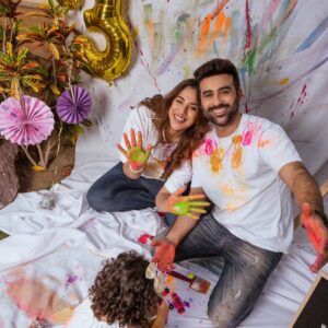 Maham Amir Instagram - - Happy 3rd birthday to our incredible daughter, Haadiya Jaan 💥 

Today, we celebrate not just her special day but the beautiful way she paints the world around her with her imagination. 

From splashes of color on canvas to the laughter that fills our home, every moment with her is a masterpiece.

Watching her explore, create & express herself is a joy beyond words. 

Here’s to many more colorful adventures, giggles & memories together InshaAllah!

Mama Baba Loves You Haado Jaan 💖

#HaadiyaFaizan #happybirthday #painttheworld #SayMashaAllah #FaizanShaikh #MahamAamir 

Magic Created By: @ztareen 
Special Thanks: @mona.saadi @saadikhalid
