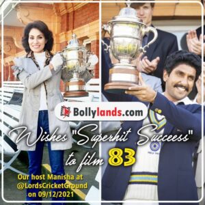 Manisha Kelkar Instagram - What a proud moment for me as an Indian 🎉🎉🎉🎉

Me recreating the glorious moment @LordsCricketGround by holding the original 83 World Cup, which was held by sir Kapil Dev himself.

Watch me at lords on Bollylands.com soon on Mx player & zee 5

I wish the whole 83 film team best of luck 👍

Thanks Gill hawkes for making this possible 😘

 Subscribe our YouTube Channel @BollylandsDotCom https://www.youtube.com/c/BollylandsDotCom #83movie #ranveersingh #kapildev #deepikapadukone #kabirkhan #lordscricketground #cricketworldcup83 #indiavswestindies #worldcup83final #worldcupfinal #sahilkhattar #jiiva #krishnamacharisrikkanth