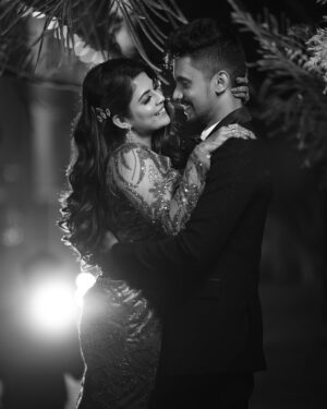 Mansi Joshi Instagram - The happily ever after.. 🧿♾️ 
Thank you my team for making us look this perfect 😍 

Reception diaries ❤️

Photography and editing by @lens__crafts 🥰

Mansi and Raghav’s makeup by @makeoverwithtara_raam 😘

Beautiful outfit by @talamralu_designer_studio ❤️

Jewellery by @thespatika 💠

Hair by @artistry_by_pushpa 😍

Mehendi by @rajashreemakeoverartistry 💝

Nails by @unisex_volumez 😊

Location @aditya_kalyana_mantapa 📍

#mansijoshi #reelsinstagram #receptionoutfit #couplegoals #reception #love