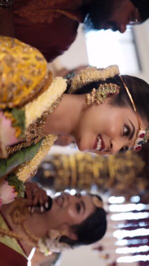 Mansi Joshi Instagram - You & Me, together we’ll create a love, a courtship that’s equal, unbreakable, unconditional and spreading love to our families and friends ❤️ Let’s be happy and make everyone happy my sweetheart 🥰🧿 

Mansi ♾️ Raghav 💝

Makeup by @makeoverwithtara_raam 🥰

Videography and editing by @lens__crafts ☺️

Saree and blouse designed by @dt_bridalstudio ❤️

Hair by @ramya_hair_artistry 😍

Jewellery by @thespatika ❤️

#mansiraghav #reelsinstagram #love #wedding #weddingday #weddingphotography #southindianweddings #viralreels