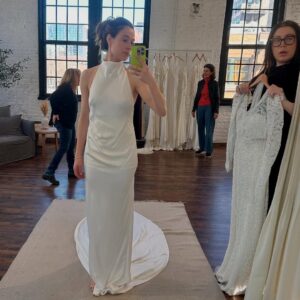 Marina Squerciati Instagram - I'm stupidly excited for this wedding. YES, I KNOW IT'S FOR TV, BUT PADDY DO NOT LOOK AT THIS POST! 🙈 @grace_loves_lace 
Can you all help me choose? I'm genuinely torn. I'd like to know what you like. More later! #burgess #burzek #weddingdress #graceloveslace ##WeddingDress #Bride #Wedding #WeddingDresses #WeddingInspiration #BridalFashion #BridalGown #WeddingGown #BridalStyle #BridalCouture #againiknowitsTVjustletmehavemymoment