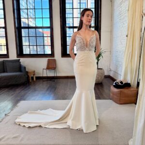 Marina Squerciati Instagram - I'm stupidly excited for this wedding. YES, I KNOW IT'S FOR TV, BUT PADDY DO NOT LOOK AT THIS POST! 🙈 @grace_loves_lace 
Can you all help me choose? I'm genuinely torn. I'd like to know what you like. More later! #burgess #burzek #weddingdress #graceloveslace ##WeddingDress #Bride #Wedding #WeddingDresses #WeddingInspiration #BridalFashion #BridalGown #WeddingGown #BridalStyle #BridalCouture #againiknowitsTVjustletmehavemymoment