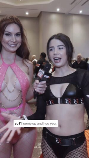 Marina Valmont Instagram - Interview in Las Vegas with stunning Kylie Rocket 🚀 How should fans approach her at an events? Can you guess her favourite collab of 2025? 

#fyp #interview #advice #lasvegas