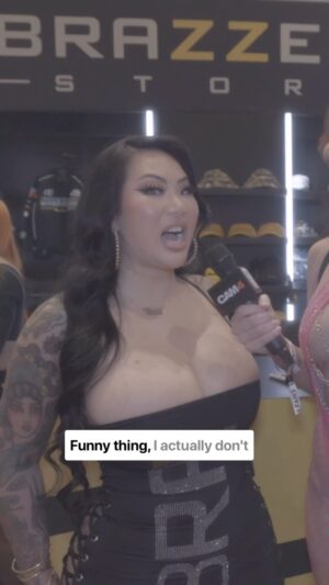 Marina Valmont Instagram - Interviewing the gorgeous Connie Perignon in Las Vegas during AVN. Are you surprised Connie hasn’t tried Dom Perignon champagne? 

🍾 🥂 

#interview #viral #fyp