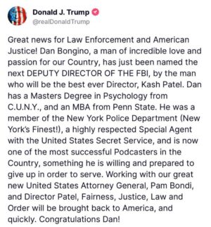 Marjorie Taylor Greene Instagram - Congratulations Dan!!
Amazing!!