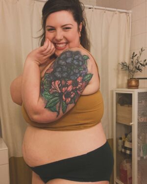 Mary Lambert Instagram - Swipe for a surprise! My cute goddamn belly. Seasonal reminder that your body is your own and it’s possible to be fat and happy. Feeling better about your body does not require discipline or more “fixes”, but it does require awareness and patience and celebration. 

The amount of times I attempted to lose weight in the name of “self-love” or “for my health” was…every time as an adult 😂 I’m really good at mental gymnastics to make things sound more pleasant than they are, and weight loss disguised as self care was a big one for me. It’s a minefield out there, friends, so stay safe and true to yourself. Shame is rarely the propeller to peace or happiness. 

Hosting a few neat body posi events this month, including an authentic movement class with @gorgeousgimp, and a Q&A with @thefatdoctor on my patreon. See you there. 
xoxo