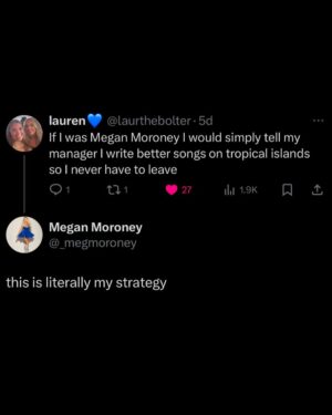 Megan Moroney Instagram - this is the lifeeeeeee hold on tight 🦈