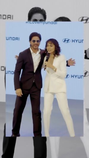 Meghana Kaushik Instagram - Manifested working with @iamsrk 🖤🖤🖤
.
.
But yeh to trailer hai, picture abhi baaki hai mere dost! 
What a splendid turnout it was for the media launch for @hyundaiindia Pavillion at auto expo. And SRK did what he does best, steal our hearts with his wit & warmth. 🖤
But don't miss out on the #hyundaiioniq5, which is finally here in India. Honestly , it is the car of the future. 🖤
.
.

Outfit: @prot.official
Styling: @stylekarmaa
Makeup : @wedding.destination.0km
@kiransethi119
.
.
.
.
.
.
.
.

.
#grateful #blessed #srk #manifested #goals2023 #meghanakaushik #presenter #walkthetalk #reelsinstagram #pathan #pathaan #instareels #instavideo #instadaily #viralvideos #reelsinstagram #reelinstagram❤️ #reelsvideo #reels #reelsindia