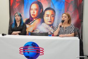 Meiko Satomura Instagram - 3.19代々木第二体育館
『THE TOP of JOSHI WRESTLING』
記者会見でした。

🔴3月19日(水)🔴
国立代々木競技場第二体育館大会
18:30試合開始

◆全対戦カード◆

第1試合 シングルマッチ 10分1本勝負
Maria vs 愛海

第2試合 8人タッグマッチ　15分1本勝負
YUNA & 鈴木ユラ & 炎華 & ZONES
vs
ニナ・サミュエル & 優宇 & VENY & レナ・クロス

第3試合 シングルマッチ 15分1本勝負
シン・広田さくら vs ジャガー横田

第4試合 6人タッグマッチ 15分1本勝負
アジャコング&井上京子&井上貴子
vs
岡優里佳&永島千佳世&水波綾

第5試合 ハードコアマッチ 20分1本勝負
世羅りさ vs DASH・チサコ

第6試合 
センダイガールズワールドジュニア選手権試合 30分1本勝負
（挑戦者）さくらあや vs Chi Chi（王者）
※第9代王者 4度目の防衛戦

セミファイナル
センダイガールズワールドタッグ選手権試合 30分1本勝負
（挑戦者）舞華 & HANAKO＜杯 High Mate＞
　vs
（王者）岩田美香 & 高瀬みゆき＜赫覚醒＞
※第23代王者 初防衛戦

メインイベント
センダイガールズワールド選手権試合 30分1本勝負
（挑戦者）橋本千紘 vs 里村明衣子（王者）
※第16代王者 初防衛戦

カメラマン・ぺぺ田中
#SENJO #代々木第二体育館　#stardom