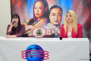 Meiko Satomura Instagram - 3.19代々木第二体育館
『THE TOP of JOSHI WRESTLING』
記者会見でした。

🔴3月19日(水)🔴
国立代々木競技場第二体育館大会
18:30試合開始

◆全対戦カード◆

第1試合 シングルマッチ 10分1本勝負
Maria vs 愛海

第2試合 8人タッグマッチ　15分1本勝負
YUNA & 鈴木ユラ & 炎華 & ZONES
vs
ニナ・サミュエル & 優宇 & VENY & レナ・クロス

第3試合 シングルマッチ 15分1本勝負
シン・広田さくら vs ジャガー横田

第4試合 6人タッグマッチ 15分1本勝負
アジャコング&井上京子&井上貴子
vs
岡優里佳&永島千佳世&水波綾

第5試合 ハードコアマッチ 20分1本勝負
世羅りさ vs DASH・チサコ

第6試合 
センダイガールズワールドジュニア選手権試合 30分1本勝負
（挑戦者）さくらあや vs Chi Chi（王者）
※第9代王者 4度目の防衛戦

セミファイナル
センダイガールズワールドタッグ選手権試合 30分1本勝負
（挑戦者）舞華 & HANAKO＜杯 High Mate＞
　vs
（王者）岩田美香 & 高瀬みゆき＜赫覚醒＞
※第23代王者 初防衛戦

メインイベント
センダイガールズワールド選手権試合 30分1本勝負
（挑戦者）橋本千紘 vs 里村明衣子（王者）
※第16代王者 初防衛戦

カメラマン・ぺぺ田中
#SENJO #代々木第二体育館　#stardom