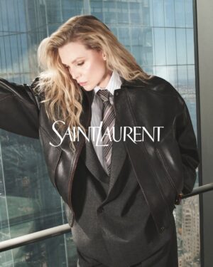 Michelle Pfeiffer Instagram - It was an absolute honor to work with @anthonyvaccarello, @ysl, and be captured by @DavidSimsofficial on the Summer 25 campaign. Thank you, ysl! xx

Hair: @hoshounkpatin 
Makeup: @gucciwestman
Styled by: @paulsinclaire