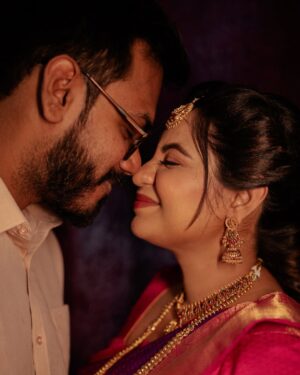 Monica Chinnakotla Instagram - Just thinking about us years ago, hanging out like little kids, carefree and chilling. If anyone had told us at that time that we are going to be parents at this point of our life we would not have believed it one bit. Yet this is so exciting and less scary because we get to do this together❤️ Can’t wait to see how we are going to grow together in this next new chapter of life and one thing is for sure. Our Lil one is going to be loved like crazy 🥰❤️

Photographer @sk24official 
Mua @asifaartistry 
Hair and pleat @krishna_priya_hairandmakeup 

#babyshower #photoshoot #vazhagappu #momtobe #parentstobe