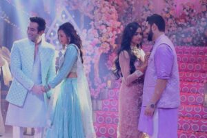 Munira Kudrati Instagram - Lights, camera, chemistry ✨🎥
#shayush❤️ #❤ #bhagyalakshmi 
.
.
@ektarkapoor  @shreya_nehal @shivangisinghchauhaan @aakanshashukla0803 @tripzarora @muzzudesai @sahil.sharma540 @himanshugadani