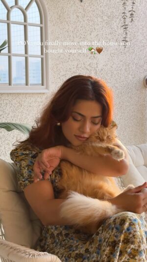 Nagma Mirajkar Instagram - welcome home, me. 

🏡💗🎀

interiors: @dasakritiedesigners 
kitchen: @clever.kitchens 

full house tour and room tour video is out on my youtube channel.