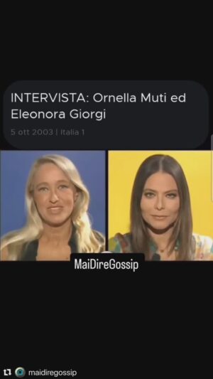 Naike Rivelli Instagram - La nostra epoca, quando la tv non era trash come oggi e @redazioneiene facevano ancora senso e non erano diventati Durseschi  e trash come lo sono oggi.
Grazie @maidiregossip 
Intervista doppia a due bellissime donne: Eleonora Giorgi e Ornella Muti 
Anno 2003 
@eleonoragiorgiofficial @ornellamuti @silviatoffanin.official