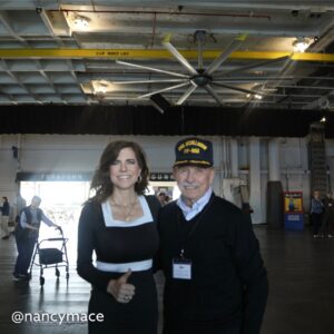 Nancy Mace Instagram - 80 years ago today on March 19, 1945, the USS Franklin was hit by two bombs killing hundreds of American soldiers. 

Thank you to the USS Yorktown for hosting the USS Franklin Veterans Association to remember those who served this morning. 🇺🇸

We don't thank our veterans enough.