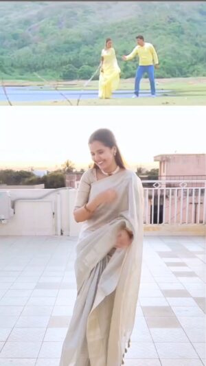 Nanditha Jennifer Instagram - Satrumun kidaitha 😍 🧿
.
.
Saree by @eyes_on_clothes 
.
.
#reels #mysong  #reelsinstagram #blessed #movie #cinema #actress #jenniferr252reels #instagram #instagood #90s #song #trending #trend #saree #longhair #smile #instadaily #likeforlikes #trendingreels #thankyou  #jesus