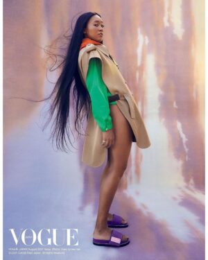 Naomi Osaka Instagram - Hi guys. Popping out to post this @voguejapan cover, hope you’re all doing well and staying safe 🧡💚