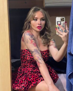 Natalie Alyn Lind Instagram - ❤️‍🔥CORA❤️‍🔥 brought to life by @paul_smenus @_mitchelltravers_ #marianamihaylova 

@markedmenmovie  in theaters today!