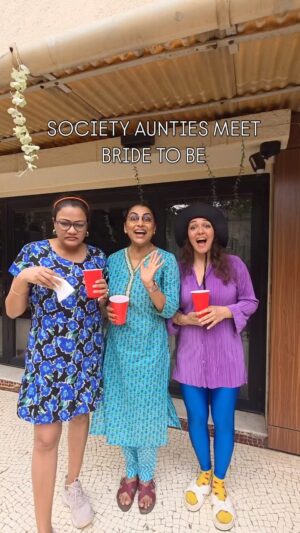 Nauheed Cyrusi Instagram - SOCIETY AUNTIES MEET BRIDE TO BE ! Just another regular day .