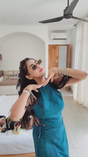 Nazish Jahangir Instagram - I am just beautiful me 🏝️ 

#bali #vaccy #nazishjahangir #loveyourself #blue