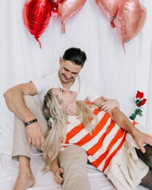 Nicole Franzel Instagram - my valentines ❤️ swipe to see Arrow writing out his valentine cards 🥹