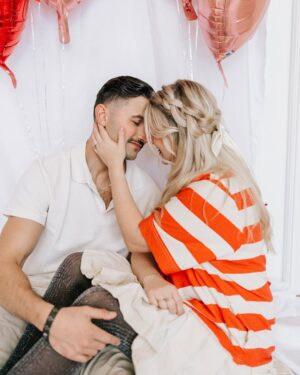 Nicole Franzel Instagram - my valentines ❤️ swipe to see Arrow writing out his valentine cards 🥹